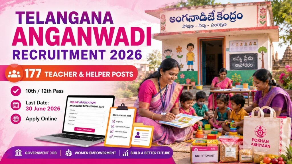 Telangana Anganwadi Recruitment 2026 Notification Out – Apply Online for 177 Teacher & Helper Posts