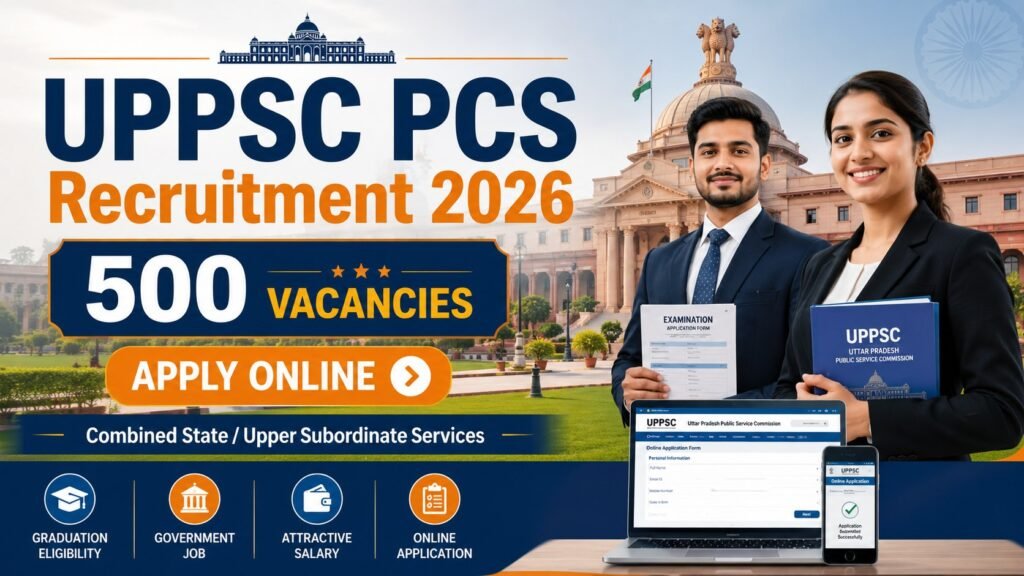 UPPSC PCS Recruitment 2026 Notification Out – Apply Online for 500 Group A & B Posts